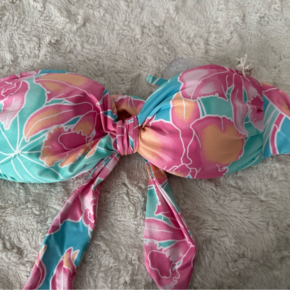 Kenny Flowers Pink and Green Tropical Bikini